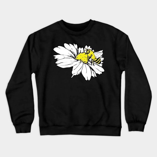 bee flower save the bees Crewneck Sweatshirt by HBfunshirts